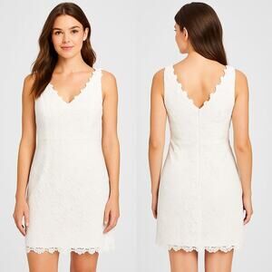 Lily Pulitzer Resort White Papillion Lace Reeve Dress in Size 12
